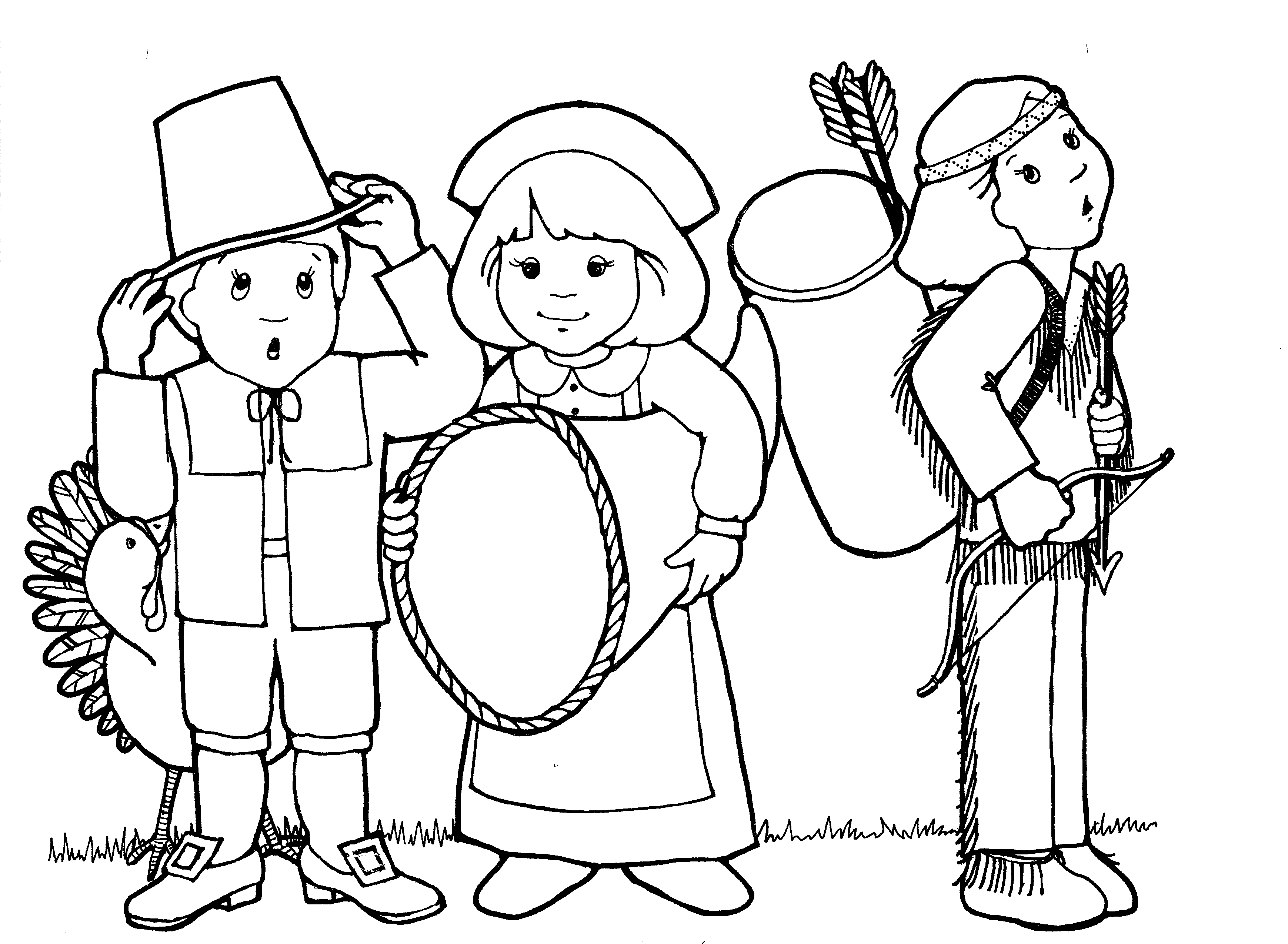 pilgrims clipart black and white