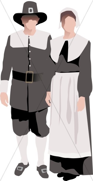 pilgrims clipart couple