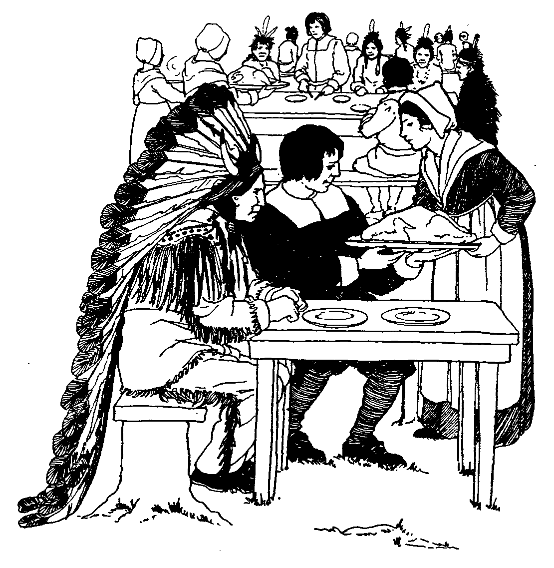 pilgrims clipart table