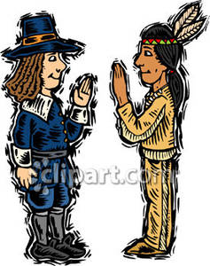 pilgrims clipart native american