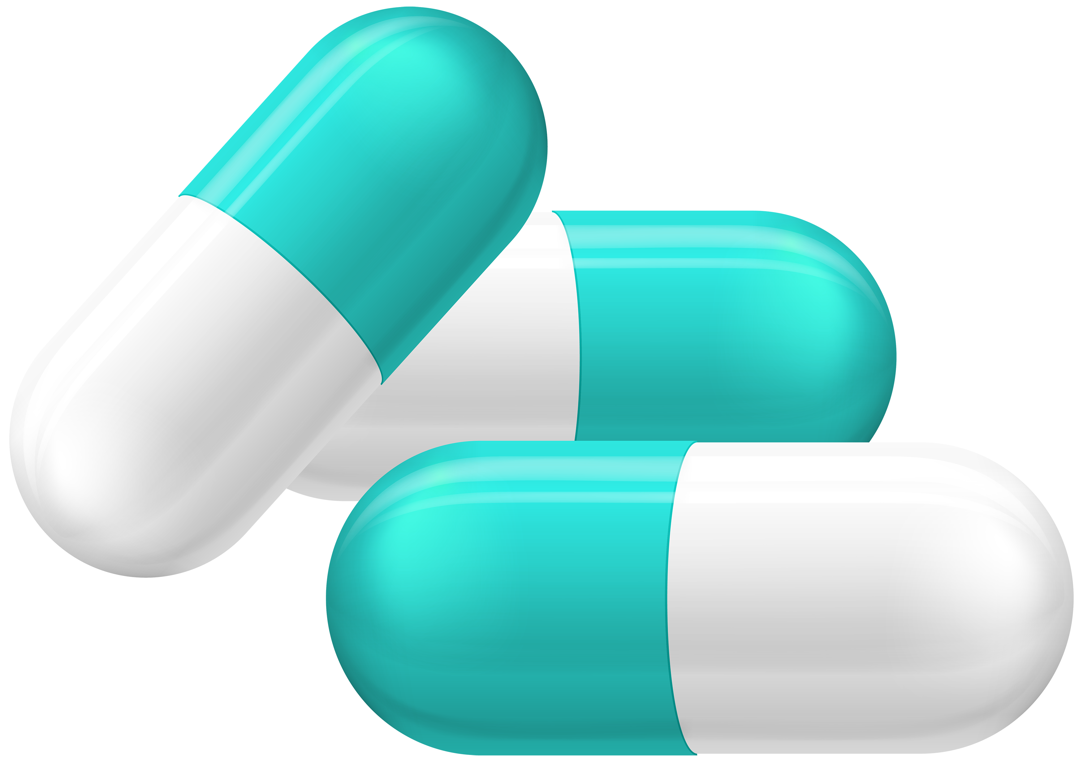 White and blue capsules. Open pill bottle png