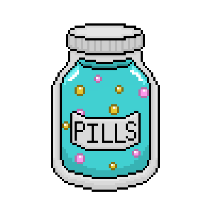pills clipart pixel art