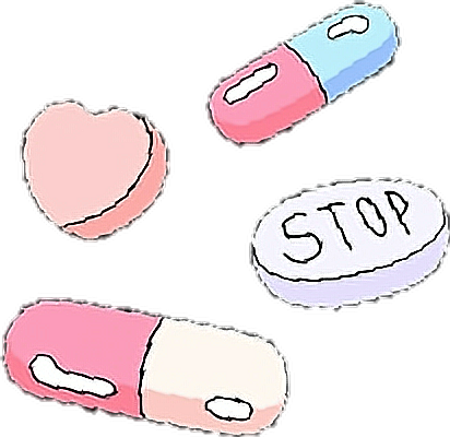Medication color pastillas love. Pills clipart transparent tumblr