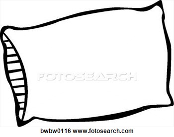 Pillow clipart. White 