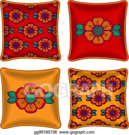 pillow clipart colorful pillow