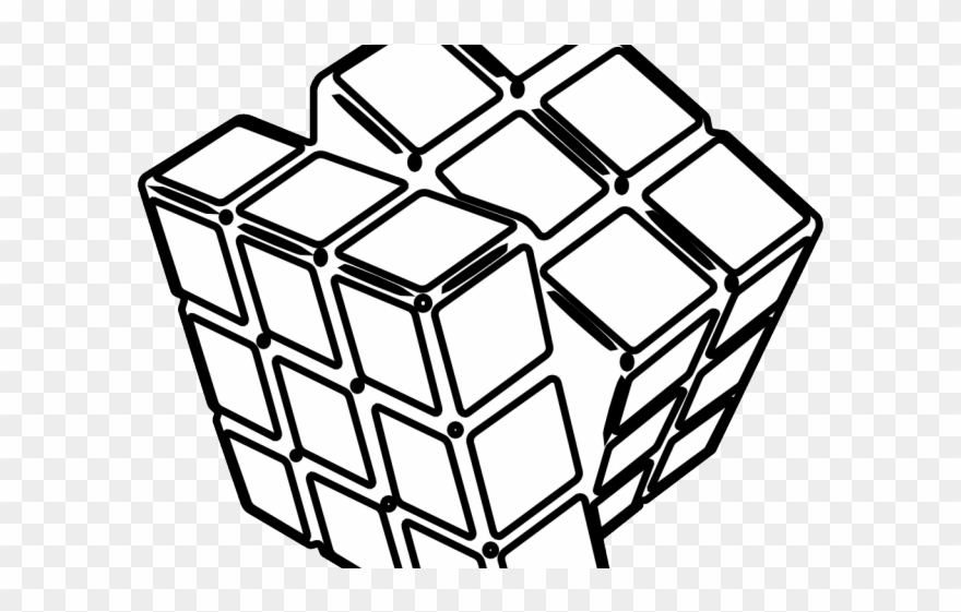 Pillow clipart soft object. Color pages rubix cube