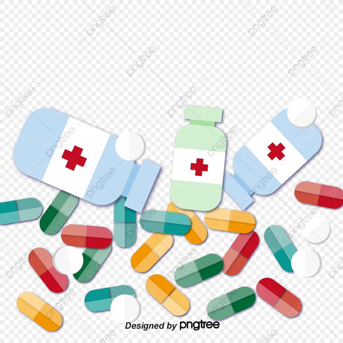 pills clipart colorful