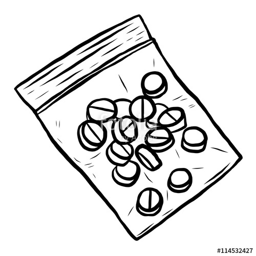 pills clipart sketch