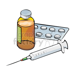 syringe clipart pill