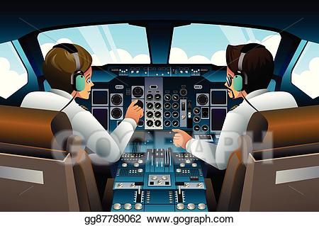 Pilot clipart cockpit. Vector art pilots in