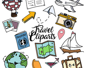 traveling clipart travel word
