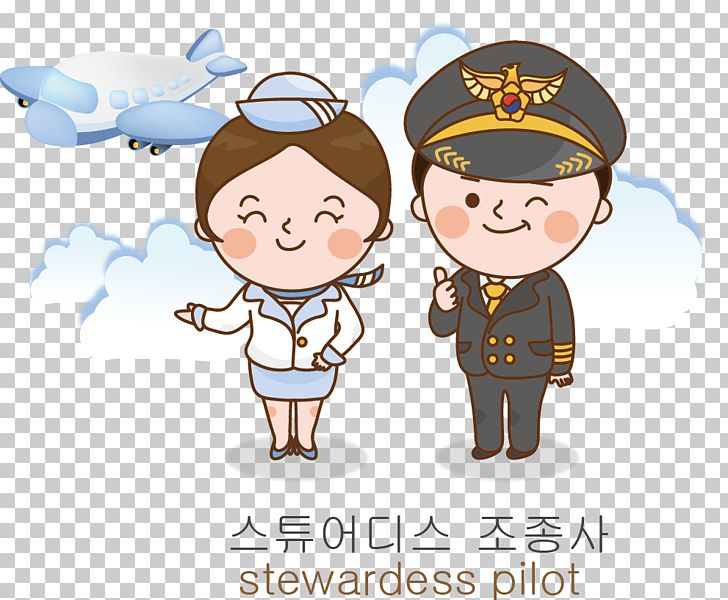 Cartoon png boy captain. Pilot clipart flight attendant