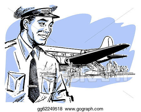 Pilot clipart old fashioned. Stock illustration a vintage