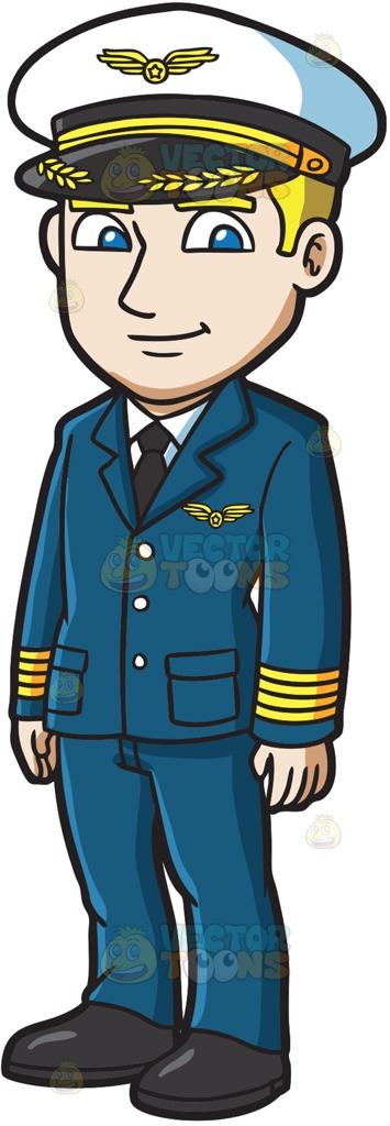 A handsome portal . Pilot clipart person