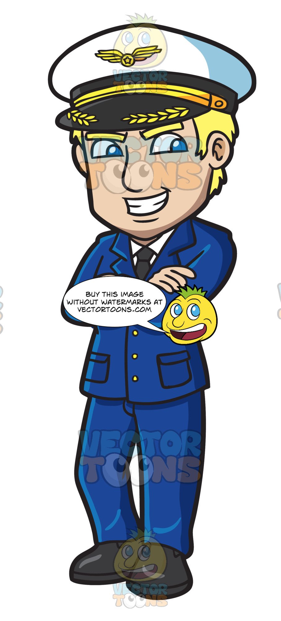 A confident . Pilot clipart sailor