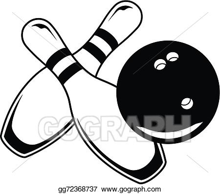 Clip art vector with. Pin clipart bowling ball