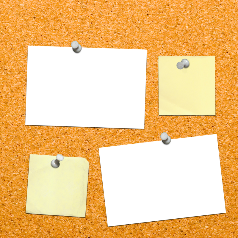 Bulletin simple cutouts paper. Pin clipart cork board