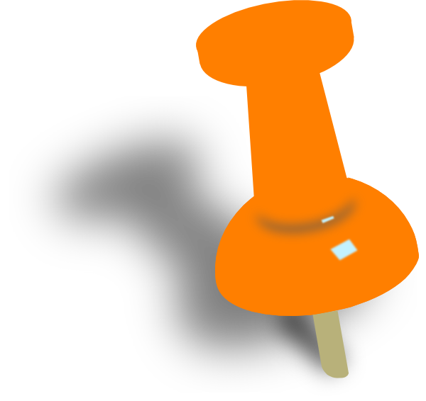 pin clipart orange