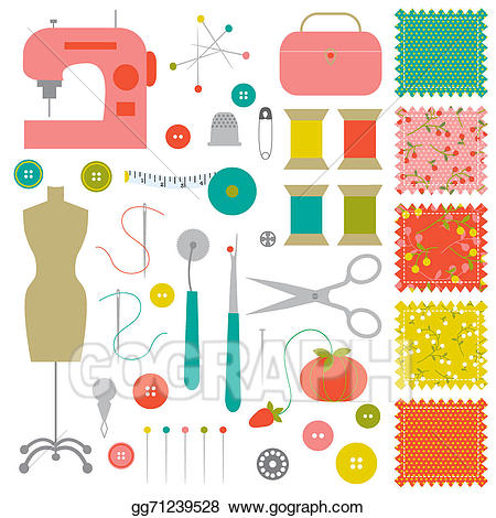 pin clipart sewing material