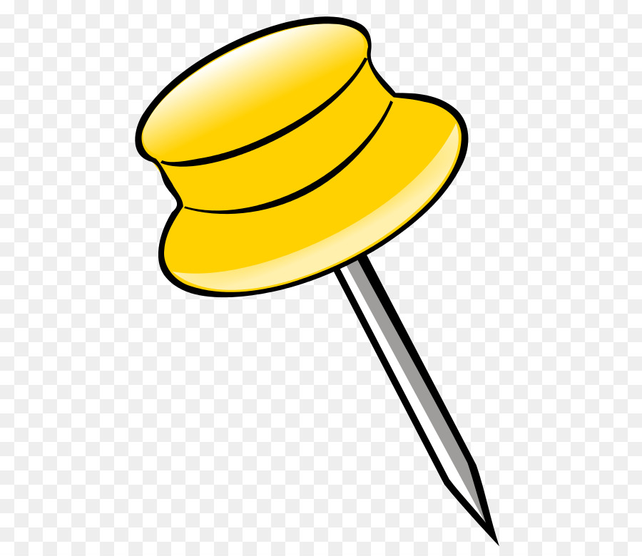 pin clipart yellow