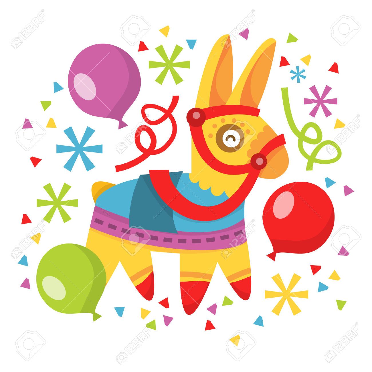 Pinata clipart printable. Stock illustrations cliparts and