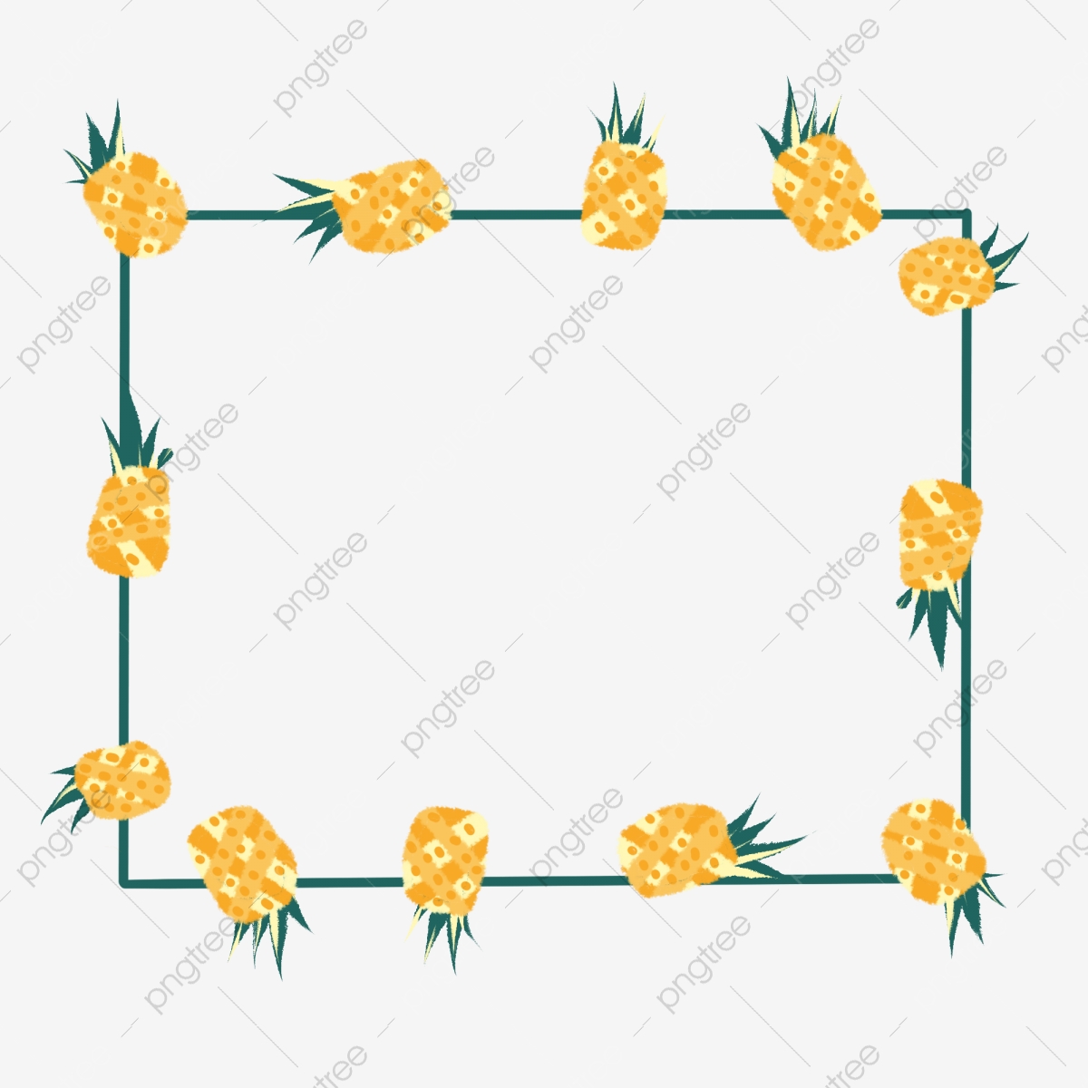pineapple clipart borders