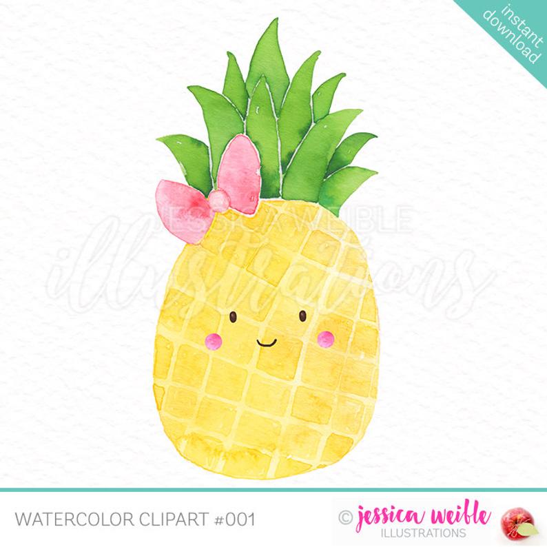 pineapple clipart bow