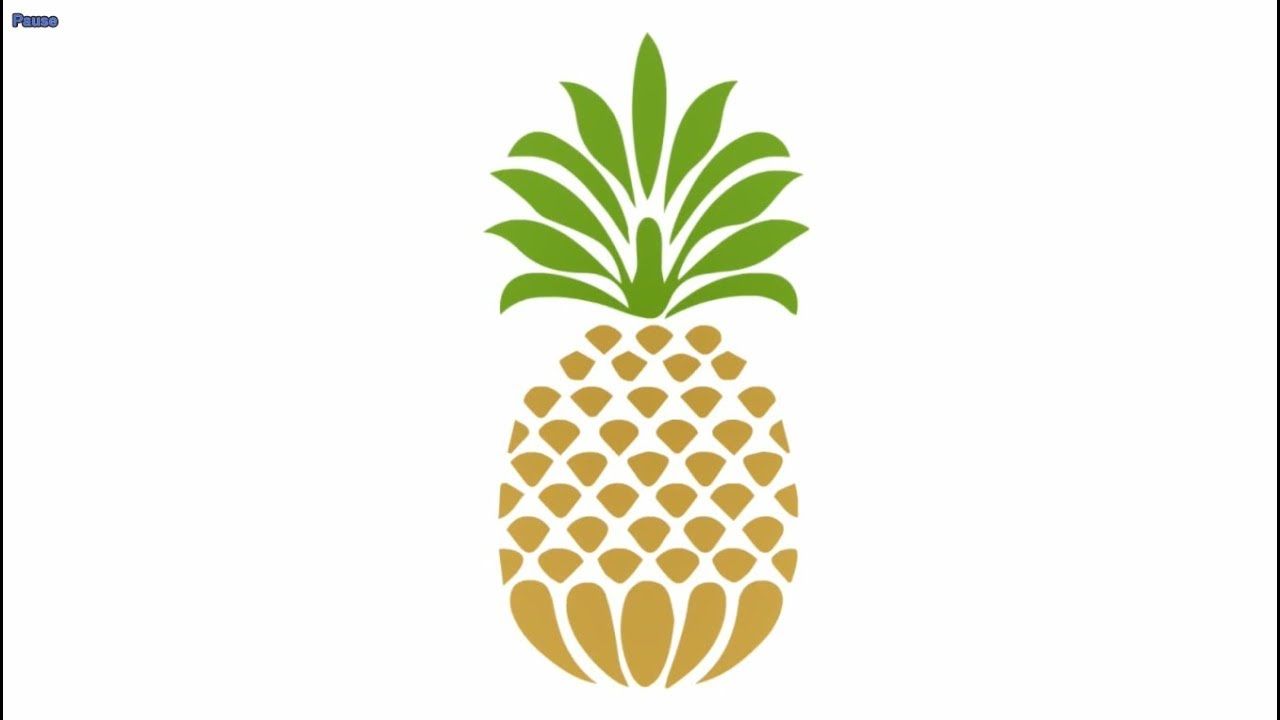 Pineapple clipart easy. How to draw in