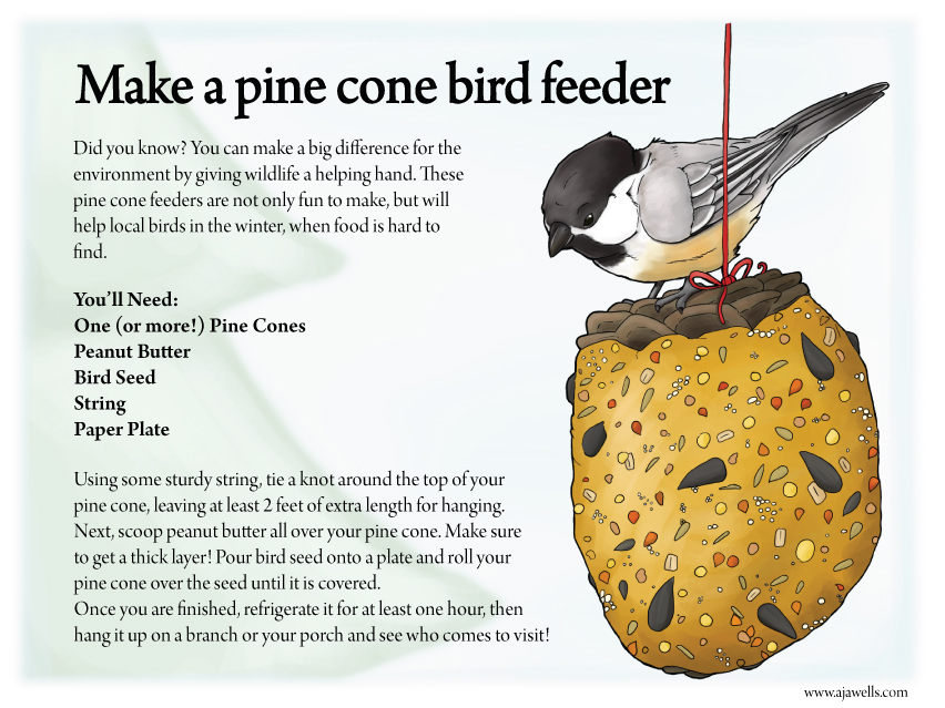 pinecone clipart bird feeder