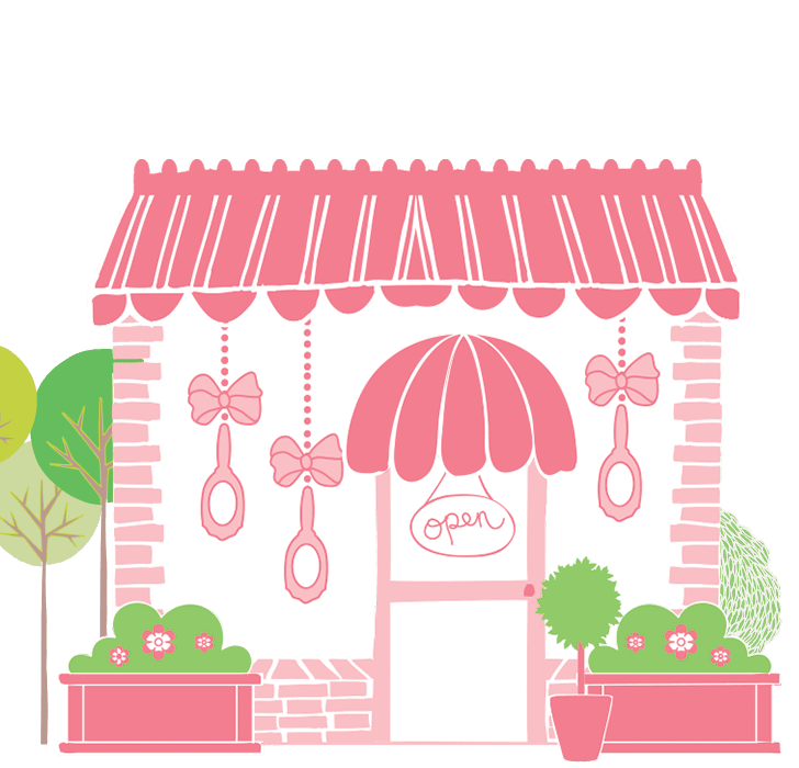 pink clipart awning