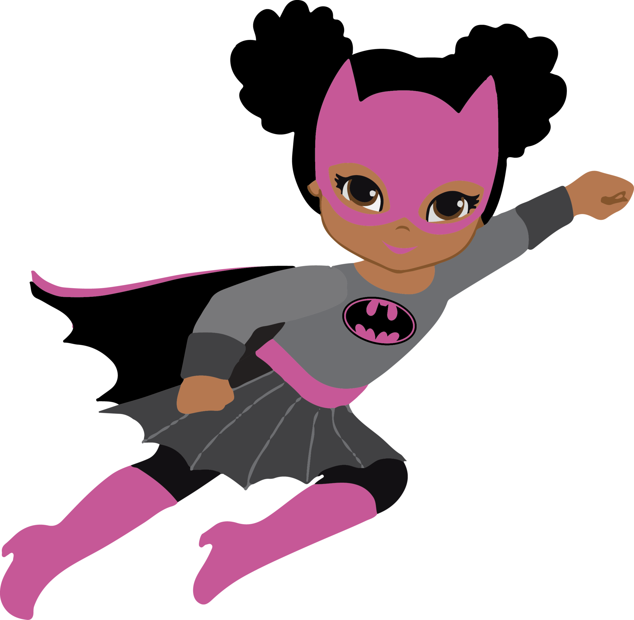 pink clipart batgirl