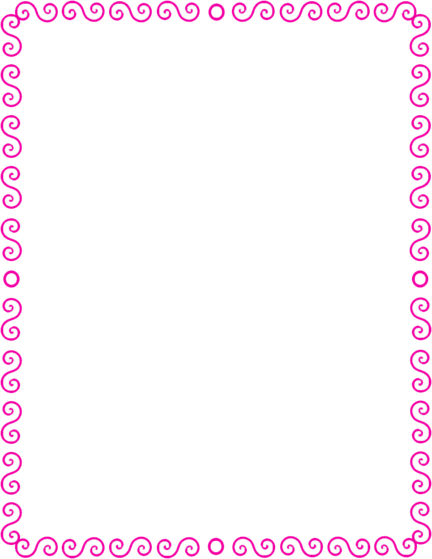 Pink clipart boarder. Border page frames spiral