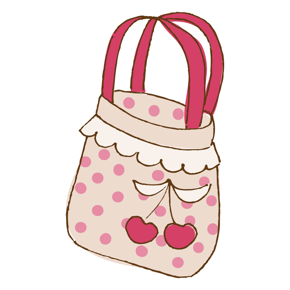 Handbag cartoon drawing bag. Pink clipart briefcase