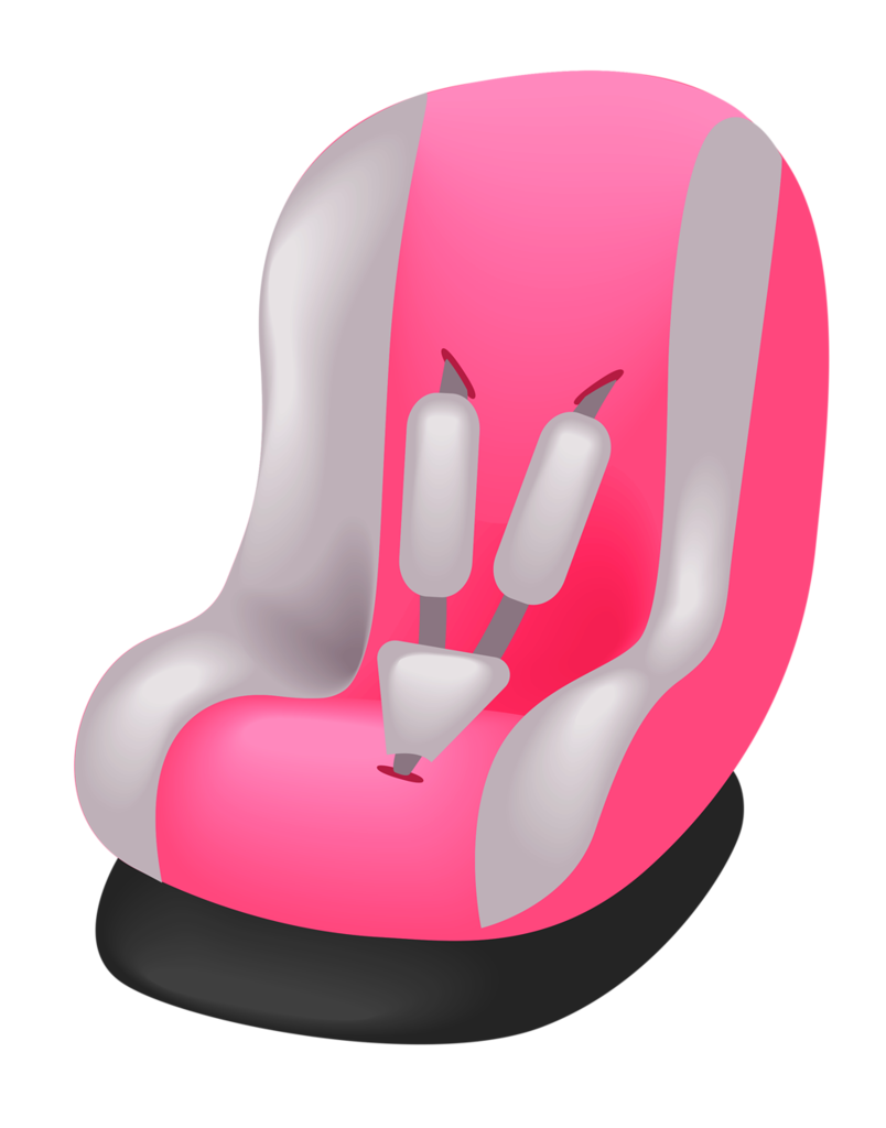 pink clipart car seat