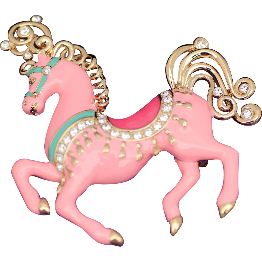 pink clipart carousel