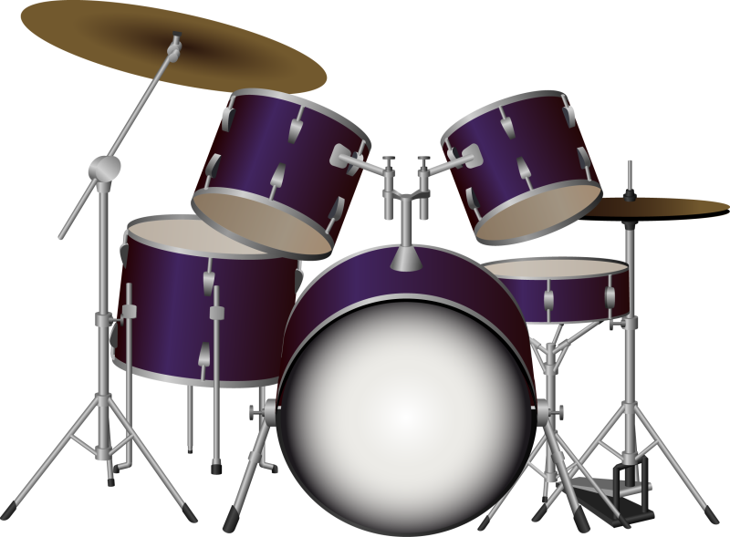 pink clipart drum set