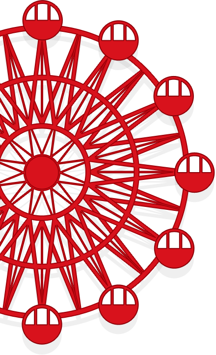 red clipart ferris wheel