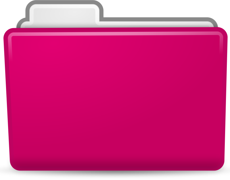 pink clipart folder