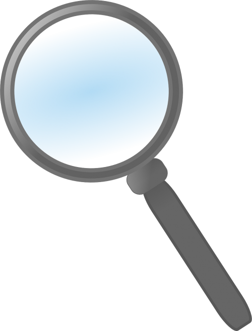 pink clipart magnifying glass