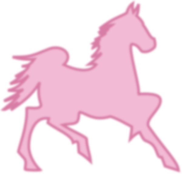 pink clipart rocking horse