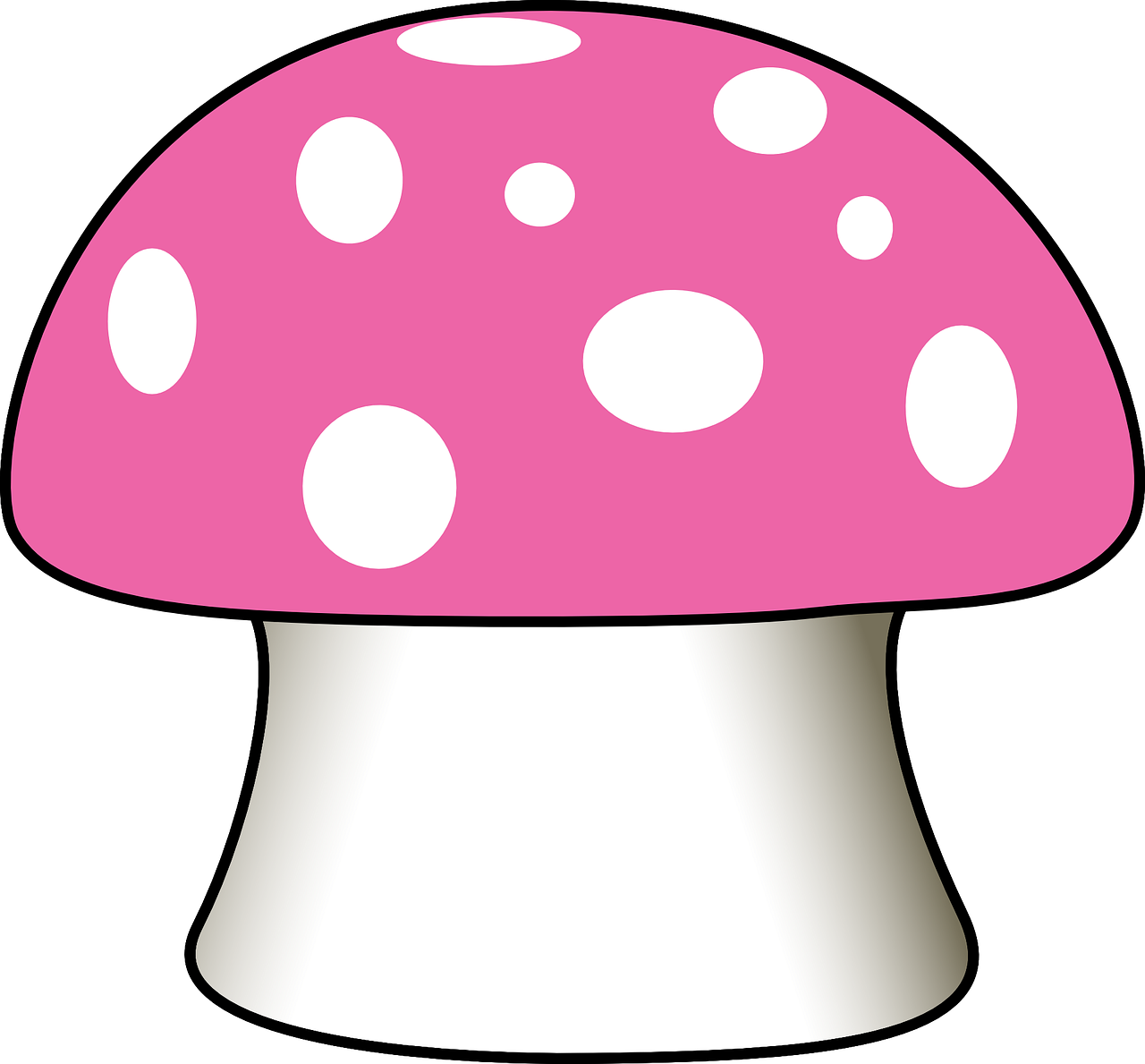 pink clipart toadstool