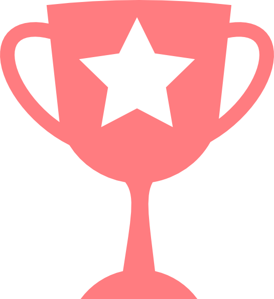 pink clipart trophy