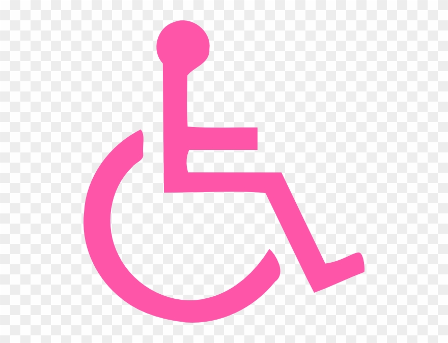 pink clipart wheelchair