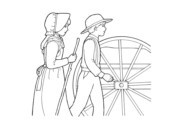 pioneer clipart drawing