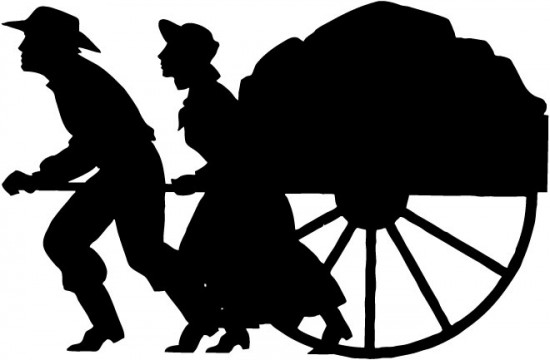 pioneer clipart handcart