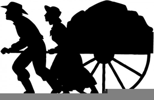 Pioneer clipart vector. Lds handcart free images