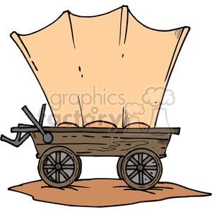 Covered royalty free . Wagon clipart animated