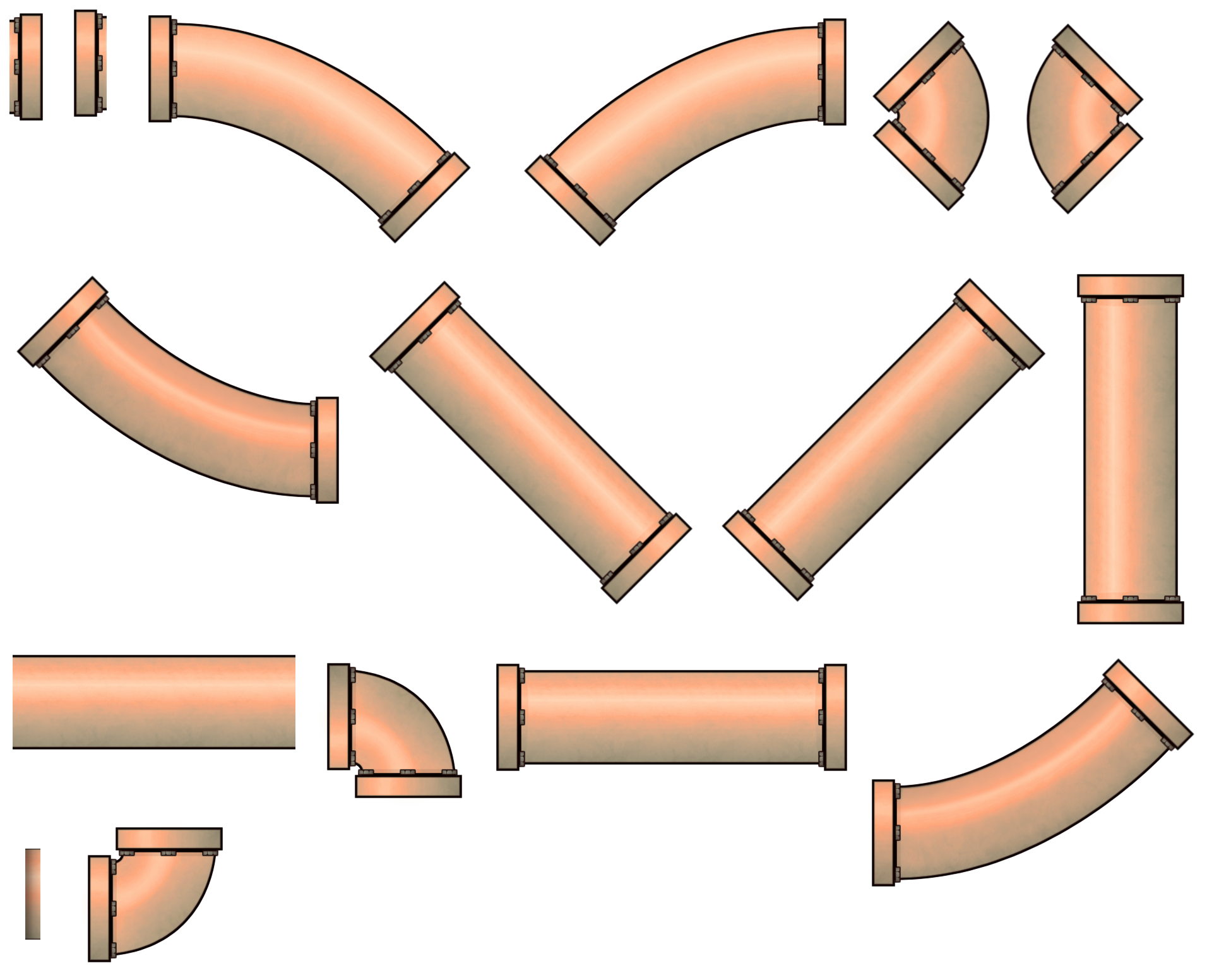 Pipe clipart copper pipe. Free game art set