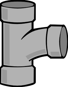 Water black and white. Plumber clipart pipe fit