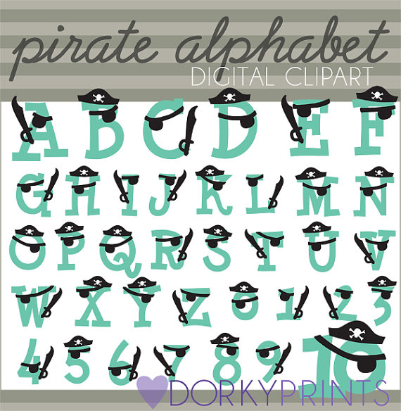 pirate clipart alphabet